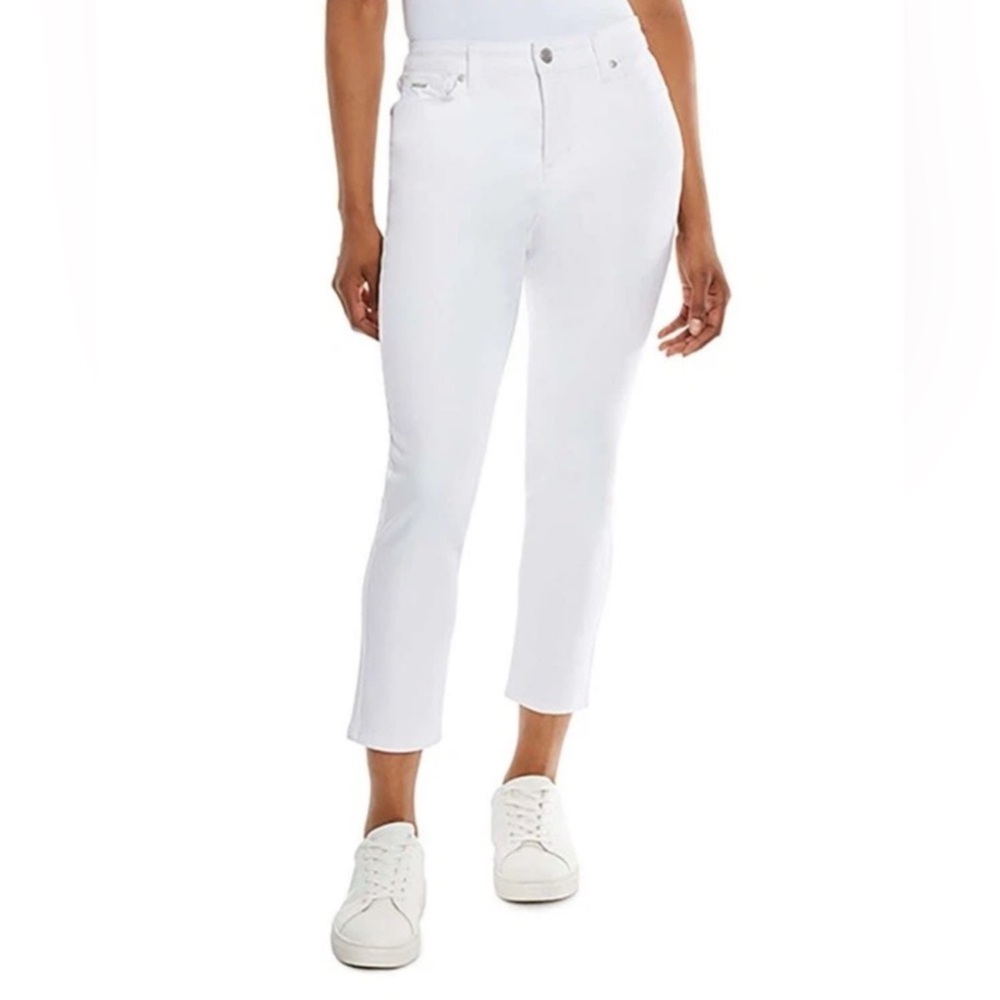 Nine West Women’s Gramercy Crop Jean Size 16 Bright White NEW Slim fit